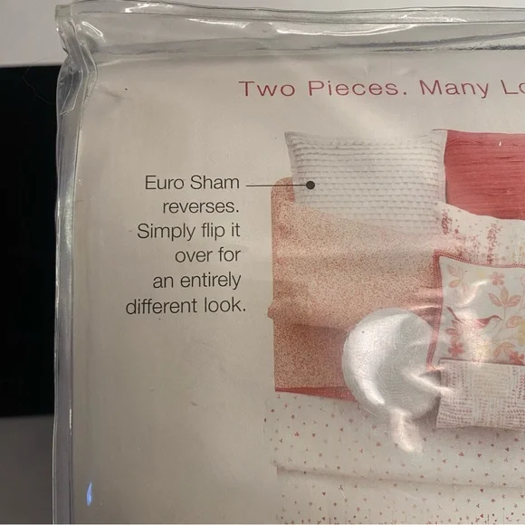 NWT Style& Co. Home two reversible euro pillow shams. Multicolor. - Picture 5 of 7